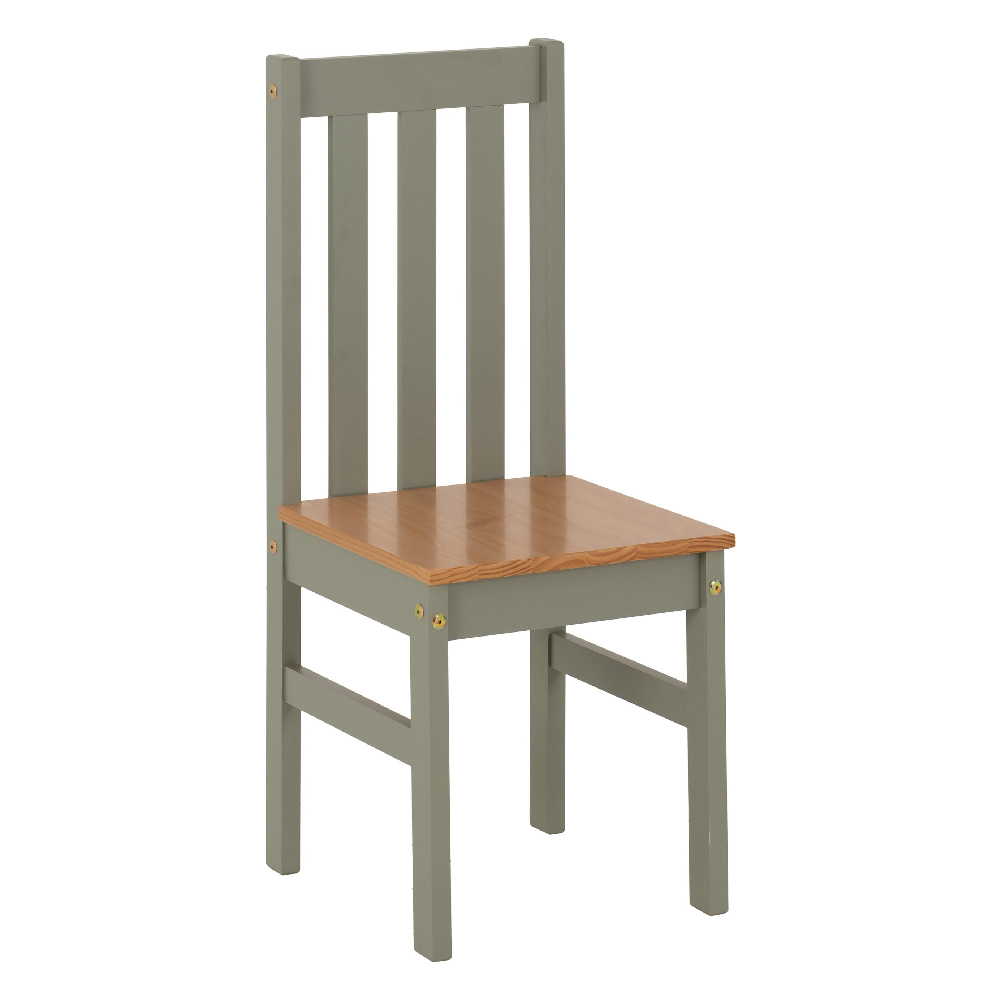 Ladkro Wooden Dining Table With 4 Chairs In Green And Oak