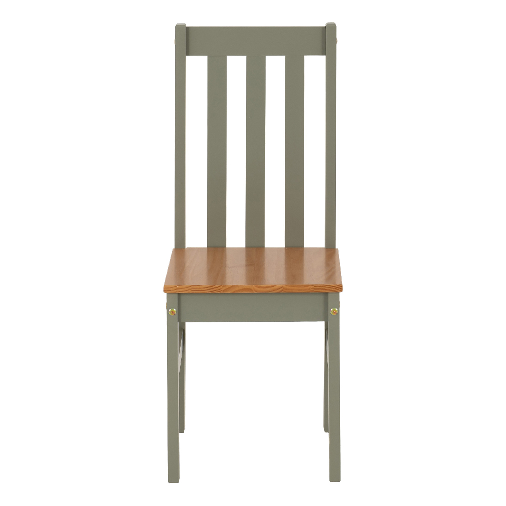 Ladkro Wooden Dining Table With 4 Chairs In Green And Oak
