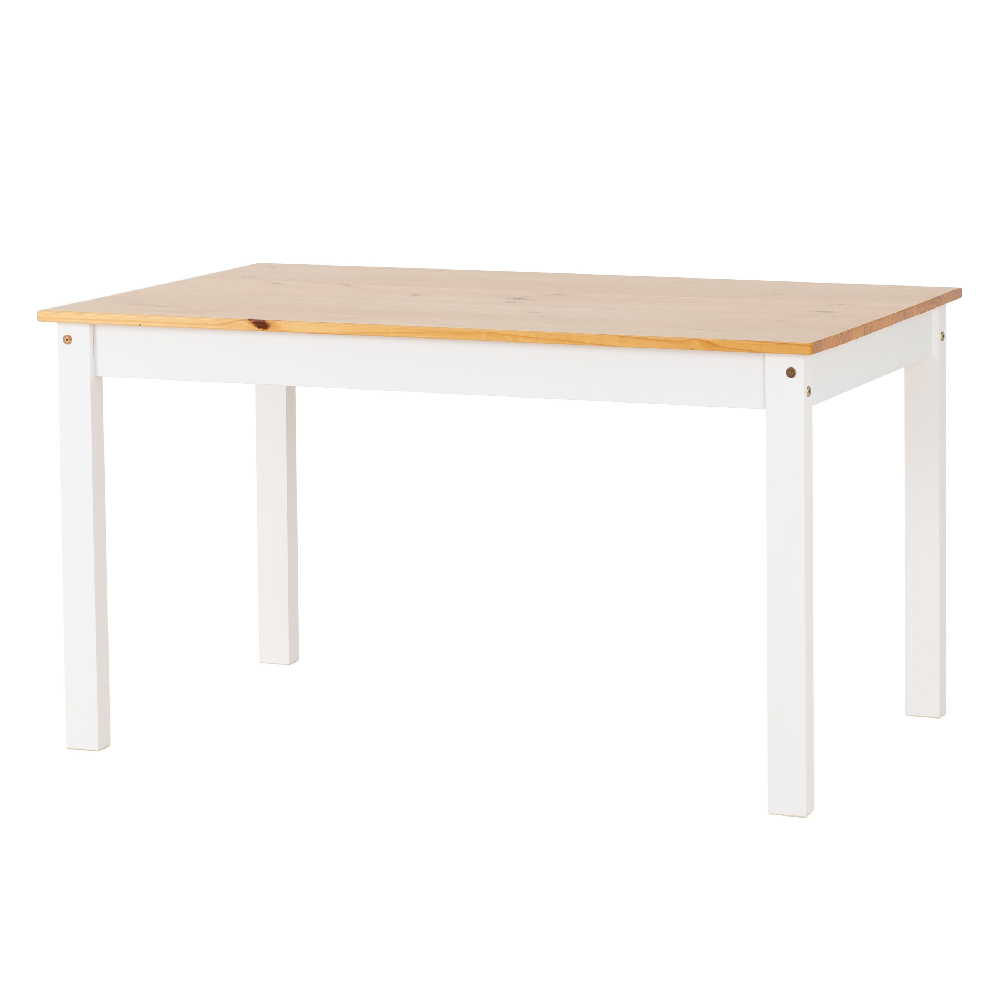 Ladkro Wooden Dining Table With 6 Chairs In White And Oak