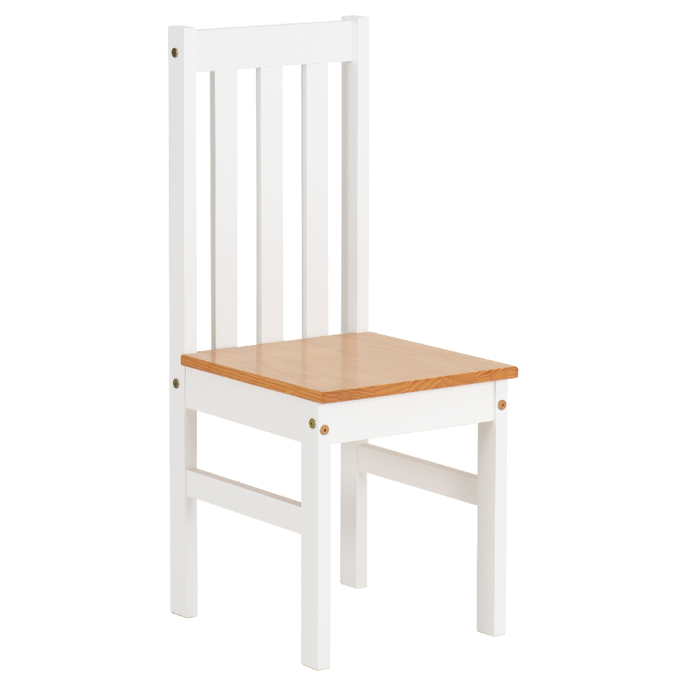 Ladkro Wooden Dining Table With 6 Chairs In White And Oak