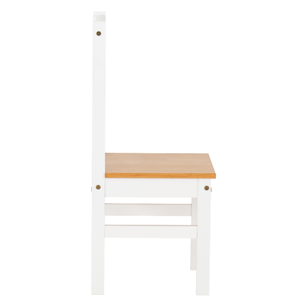 Ladkro Wooden Dining Table With 6 Chairs In White And Oak