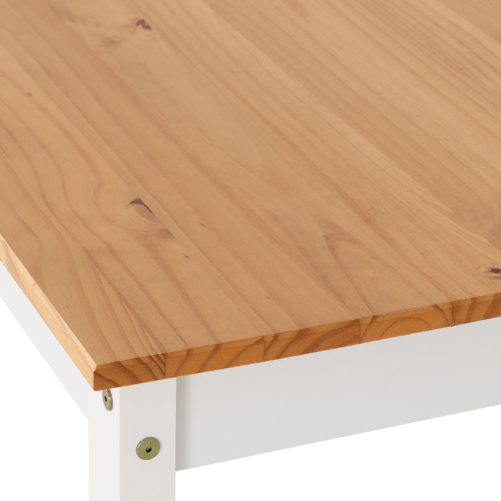 Ladkro Wooden Dining Table With 6 Chairs In White And Oak
