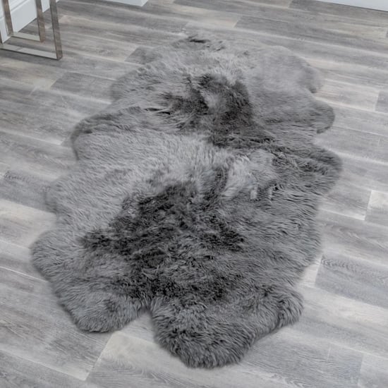 Photo of Ladson quad sheepskin rug in grey