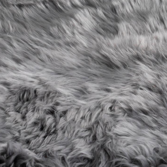 Ladson Sextuple Sheepskin Rug In Grey