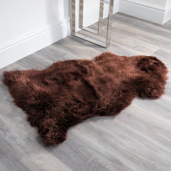 Photo of Ladson sheepskin rug in brown