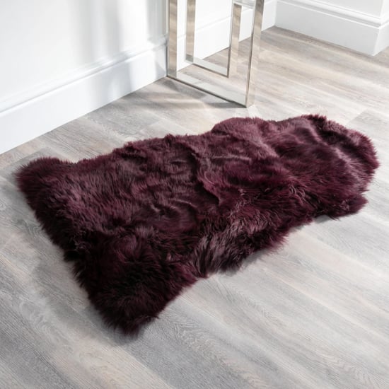 Ladson Sheepskin Rug In Purple