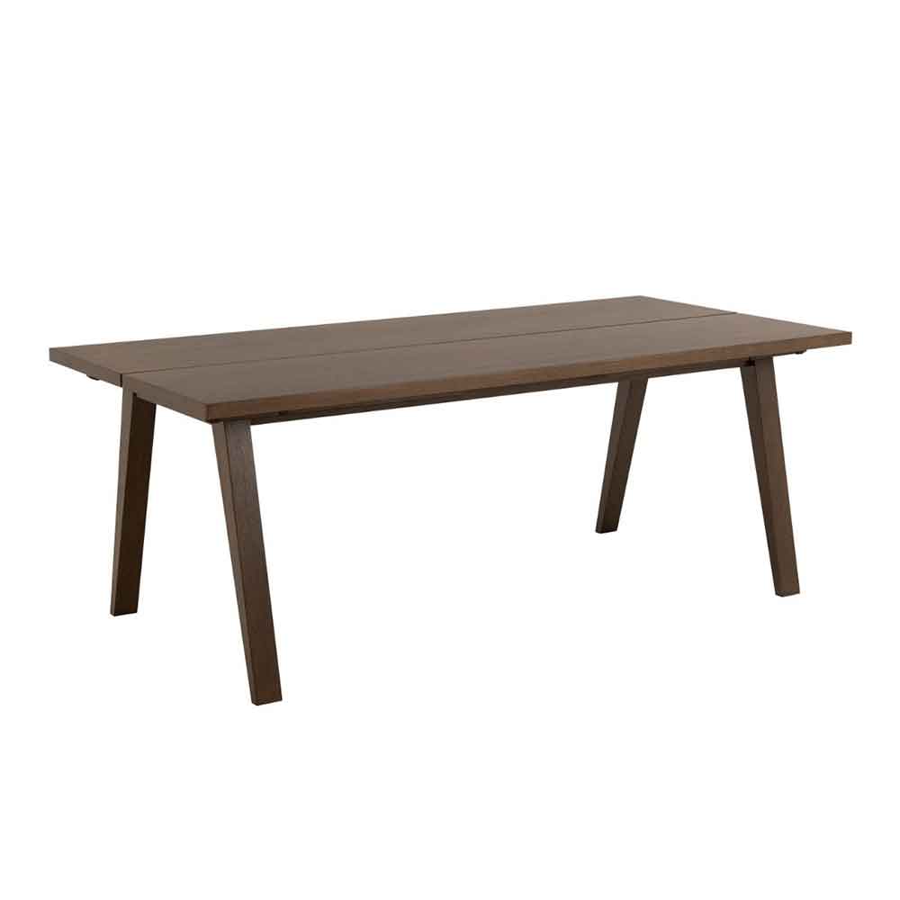 Lafayette Wooden Extending Dining Table - Smoked Oak