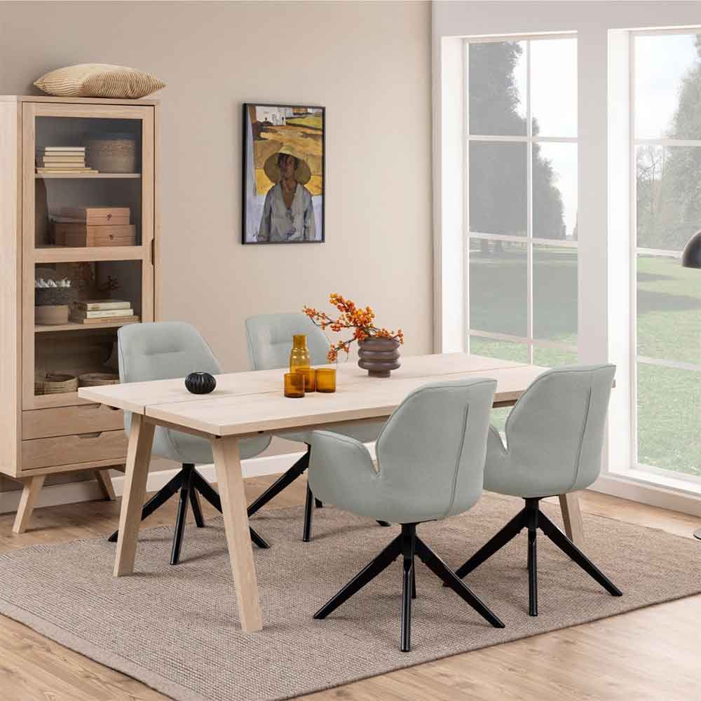 Lafayette Wooden Extending Dining Table - White Oak