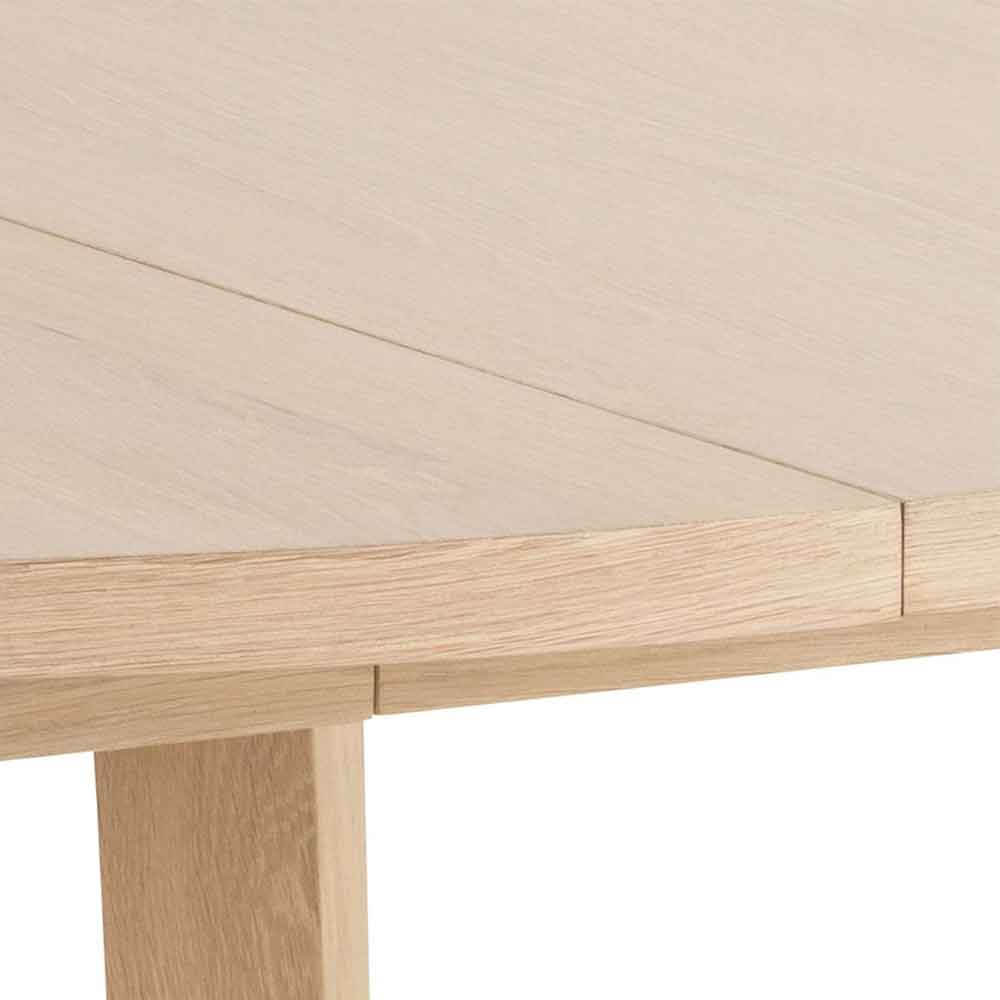 Lafayette Wooden Round Extending Dining Table - White Oak