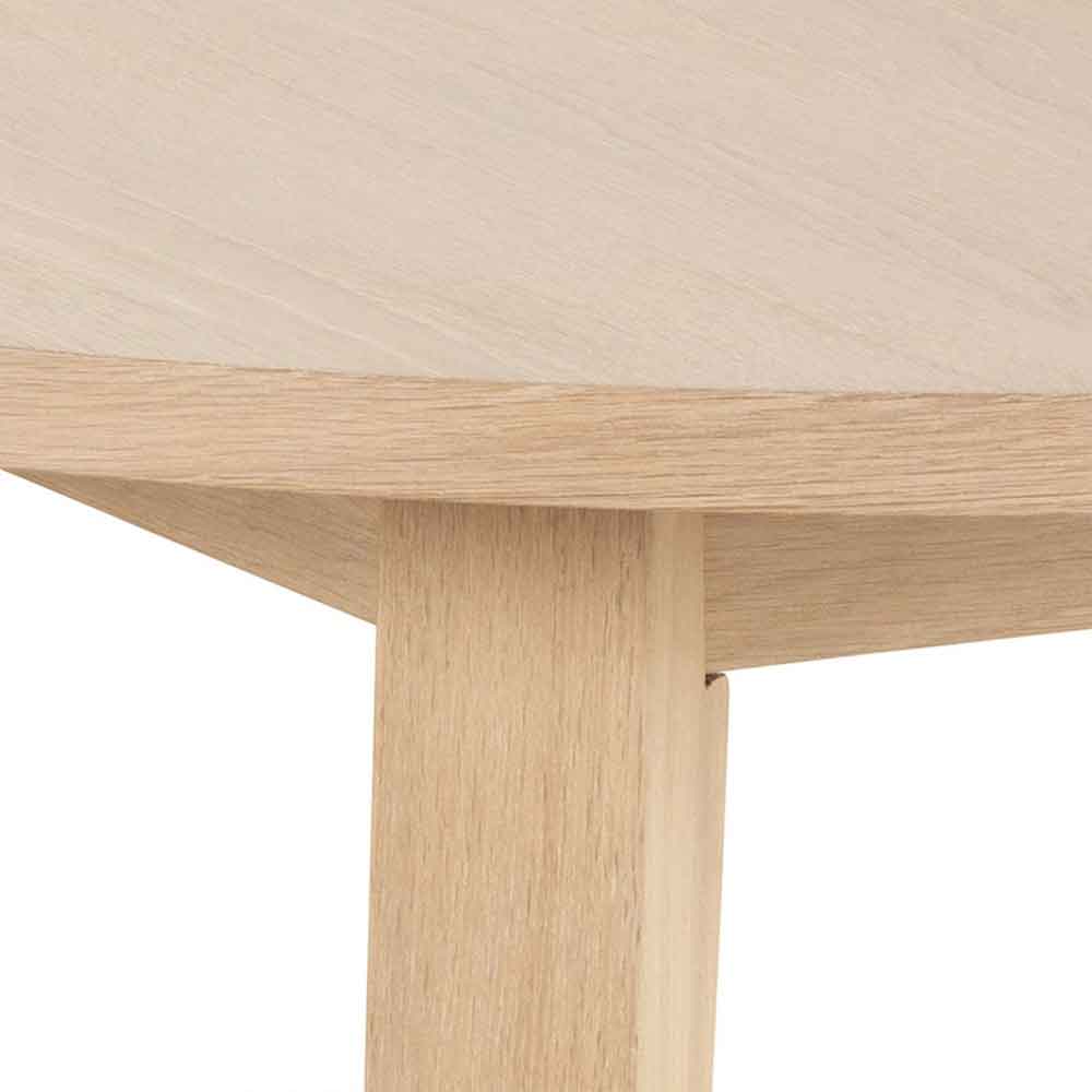 Lafayette Wooden Round Extending Dining Table - White Oak