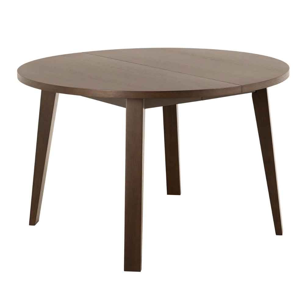 LafayetteWooden Round Extending Dining Table - Smoked Oak
