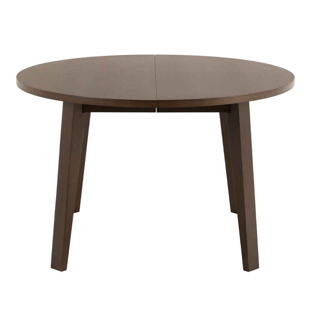 LafayetteWooden Round Extending Dining Table - Smoked Oak