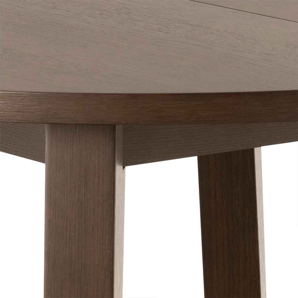 LafayetteWooden Round Extending Dining Table - Smoked Oak