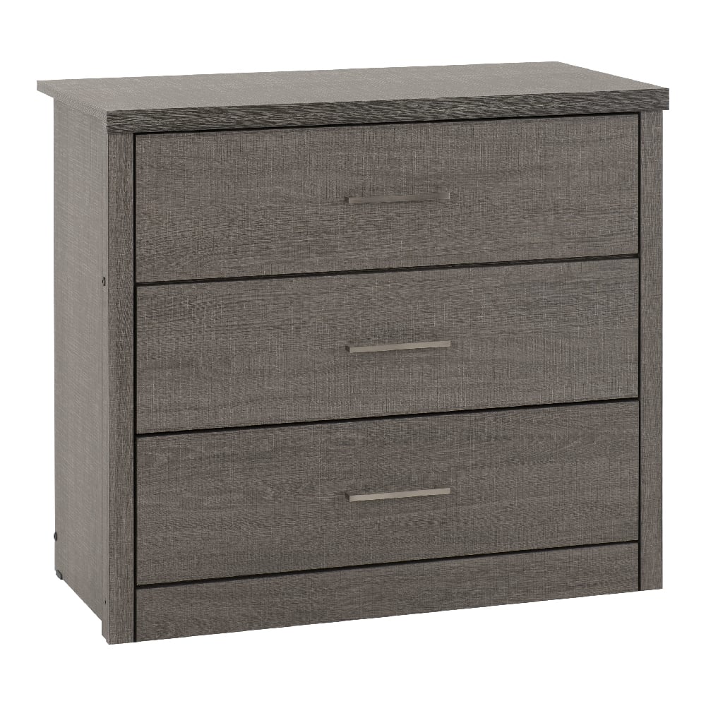 Read more about Laggan wooden chest of 3 drawers in black