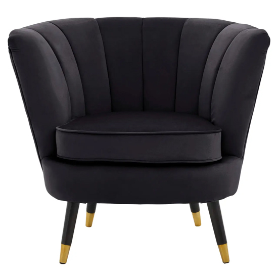 Read more about Lagos velvet accent chair in black