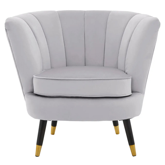Read more about Lagos velvet accent chair in grey