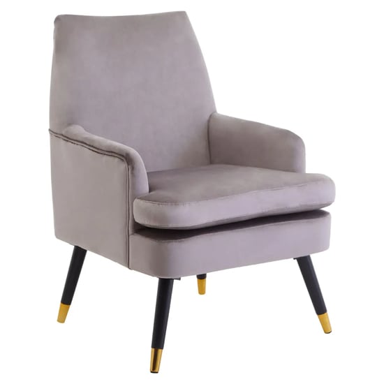 Lagos Velvet Armchair In Mink