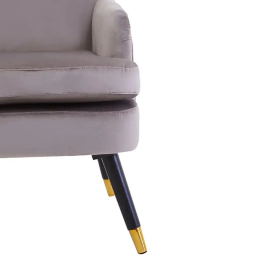 Lagos Velvet Armchair In Mink