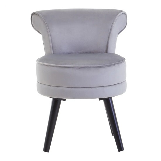 Product photograph of Lagos Velvet Kids Seating Chair In Grey from Furniture in Fashion