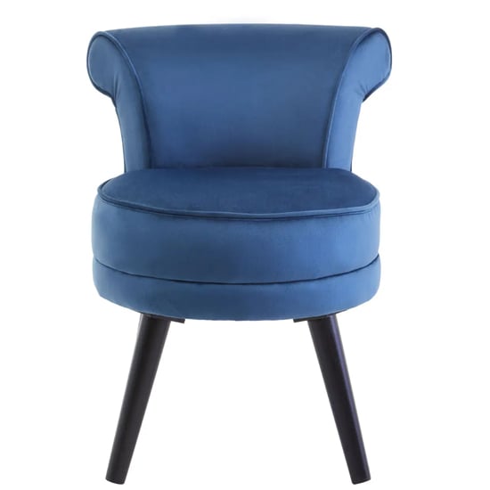 Product photograph of Lagos Velvet Kids Seating Chair In Midnight Blue from Furniture in Fashion