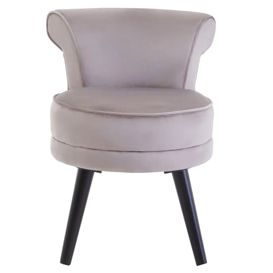 Product photograph of Lagos Velvet Kids Seating Chair In Mink from Furniture in Fashion