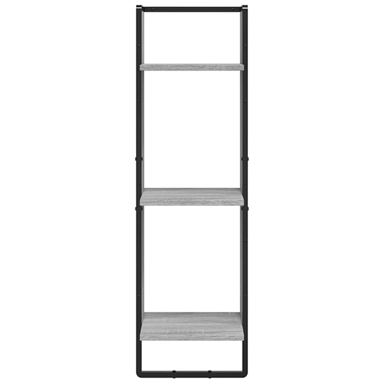 Lagos Wooden Wall Shelf With 6 Compartments In Grey Sonoma Oak