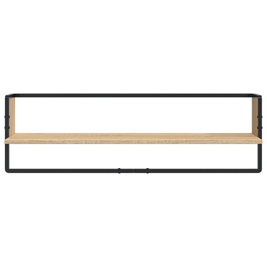 Lagos Wooden Wall Shelf With 6 Compartments In Sonoma Oak