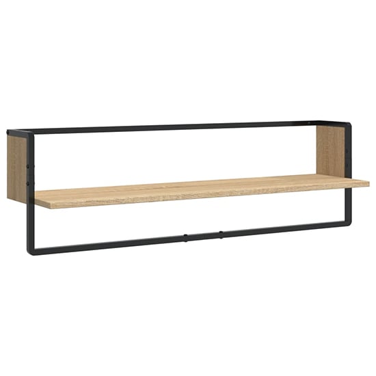 Lagos Wooden Wall Shelf With 6 Compartments In Sonoma Oak
