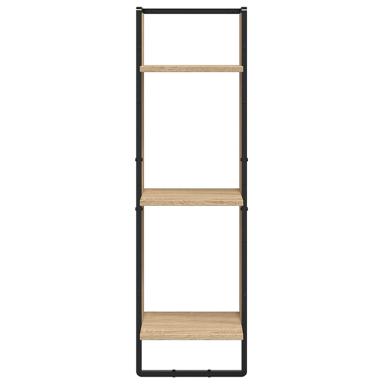Lagos Wooden Wall Shelf With 6 Compartments In Sonoma Oak
