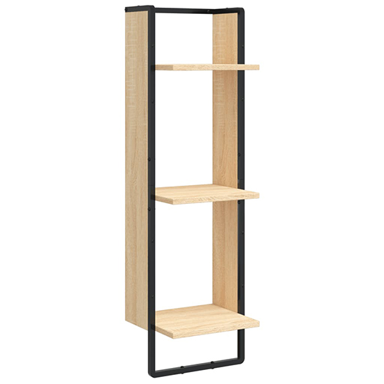 Lagos Wooden Wall Shelf With 6 Compartments In Sonoma Oak