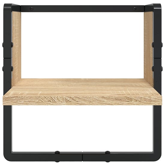 Lagos Wooden Wall Shelf With 6 Compartments In Sonoma Oak