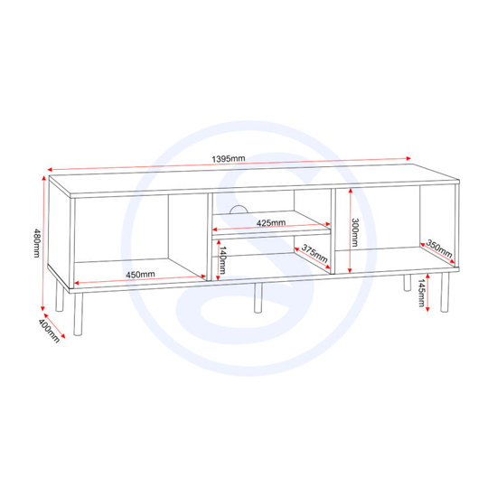 Lagos Wooden TV Stand With 2 Doors In Medium Oak