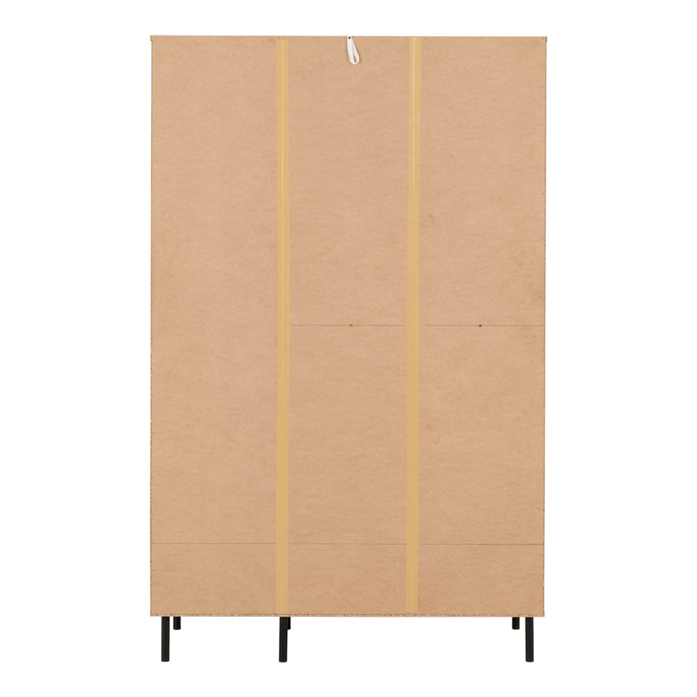 Lagos Wooden Wardrobe with 3 Doors 2 Drawers in Medium Oak Effect