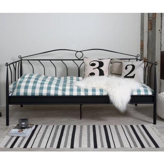 Read more about Lagrange metal single day bed in matt black