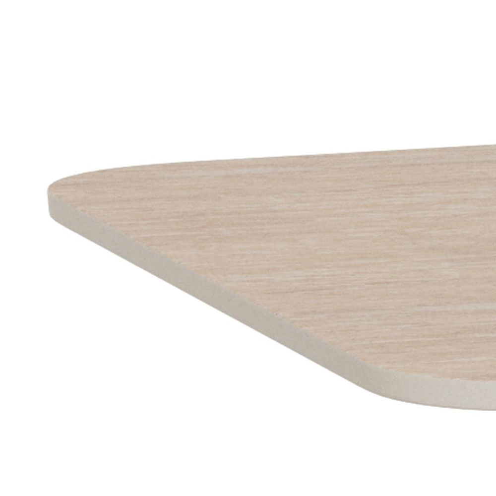 Lagrange Sand Marona Rough Ceramic Dining Table with Grey Steel Base
