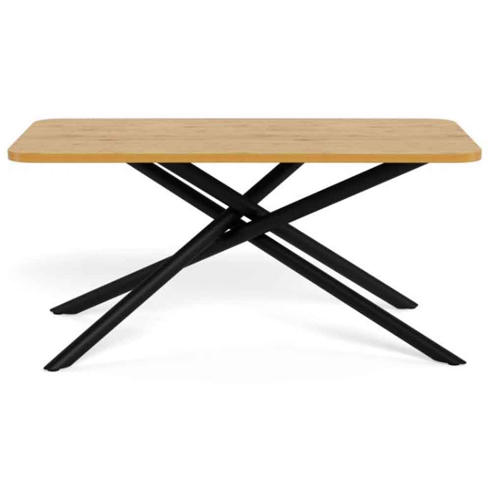 Lagrange Small Wooden Dining Table With Black Legs - Wild Oak