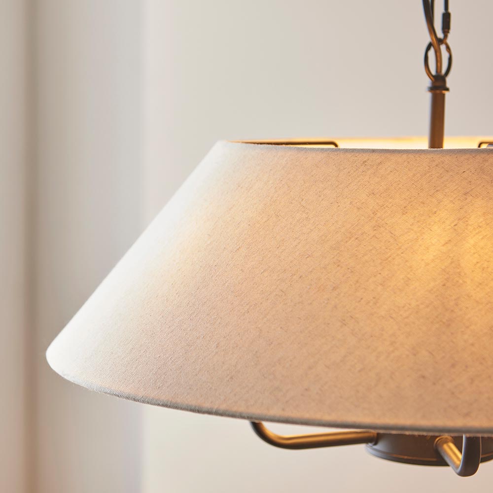 Lahaina 5 Light Fabric Pendant Ceiling Light In Black
