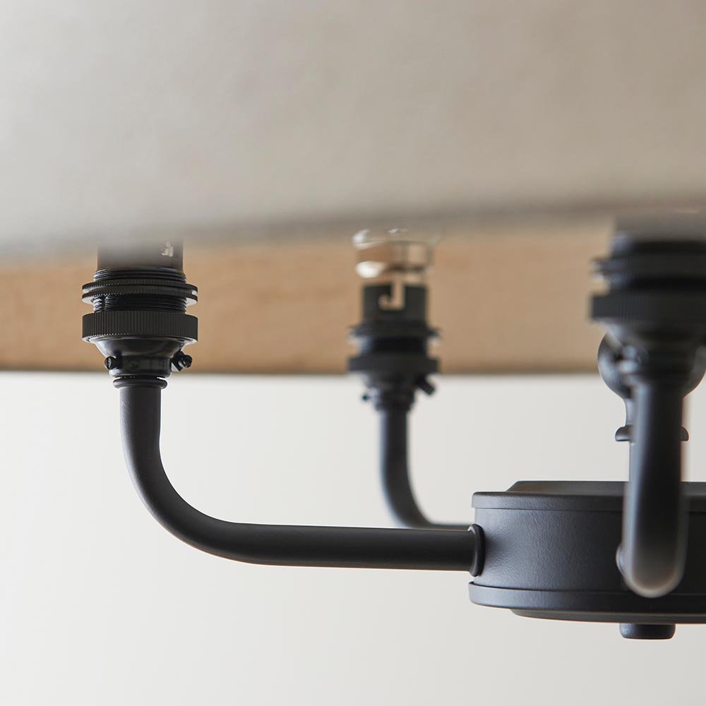 Lahaina 5 Light Fabric Pendant Ceiling Light In Black