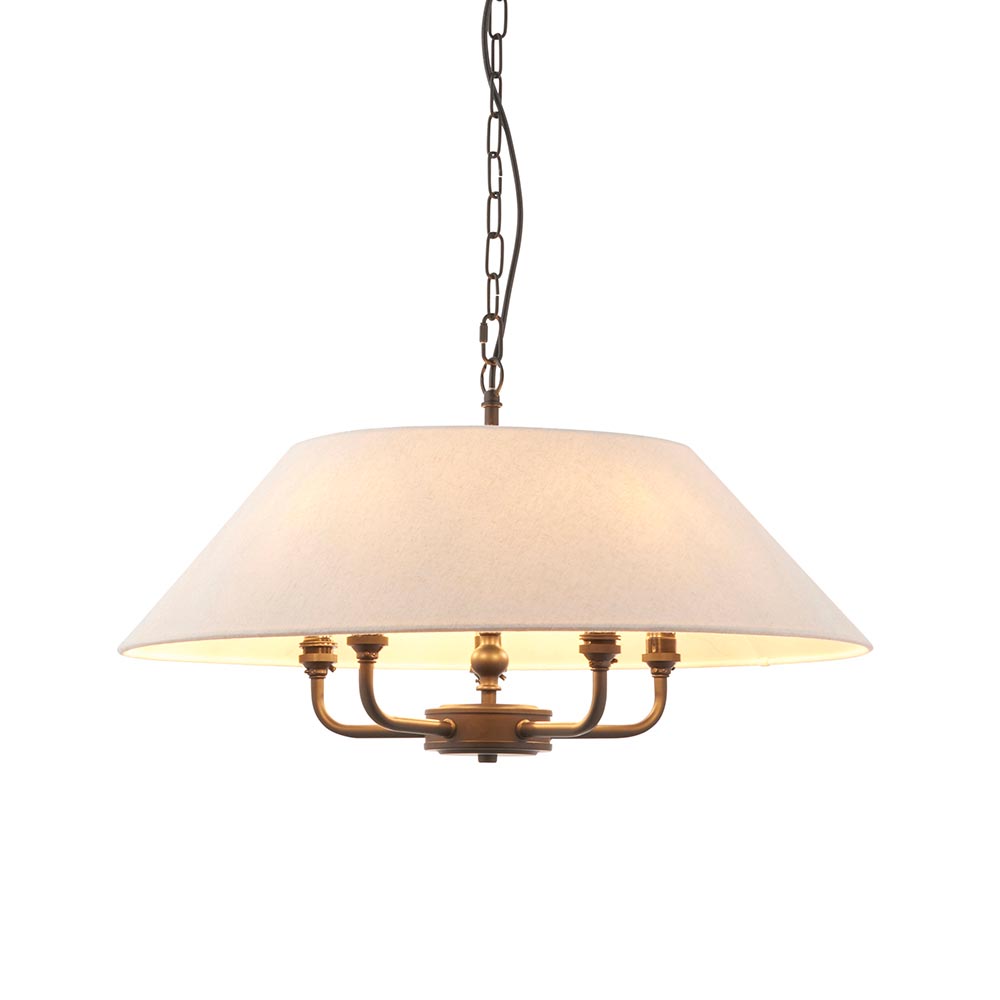 Lahaina 5 Light Fabric Pendant Ceiling Light In Black