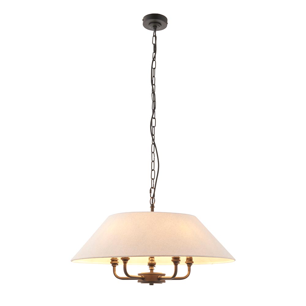 Lahaina 5 Light Fabric Pendant Ceiling Light In Black
