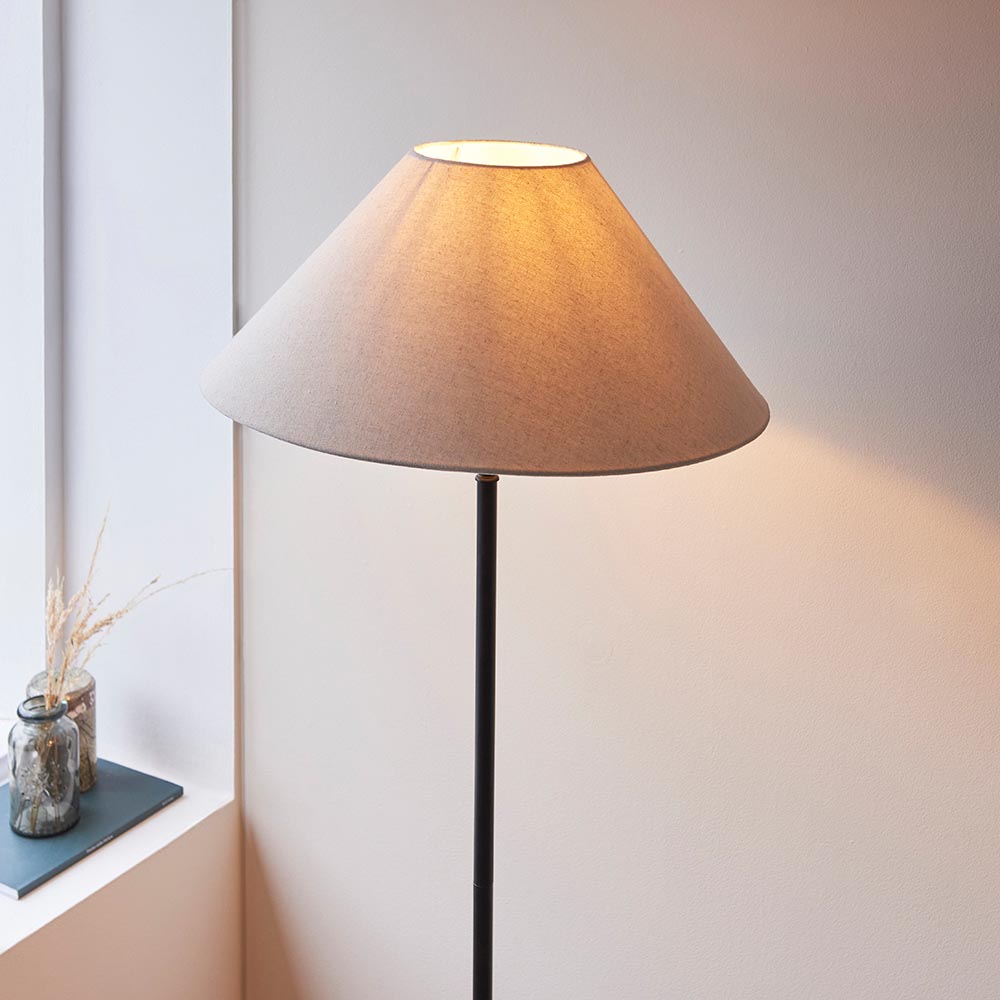 Lahaina Fabric Floor Lamp In Black