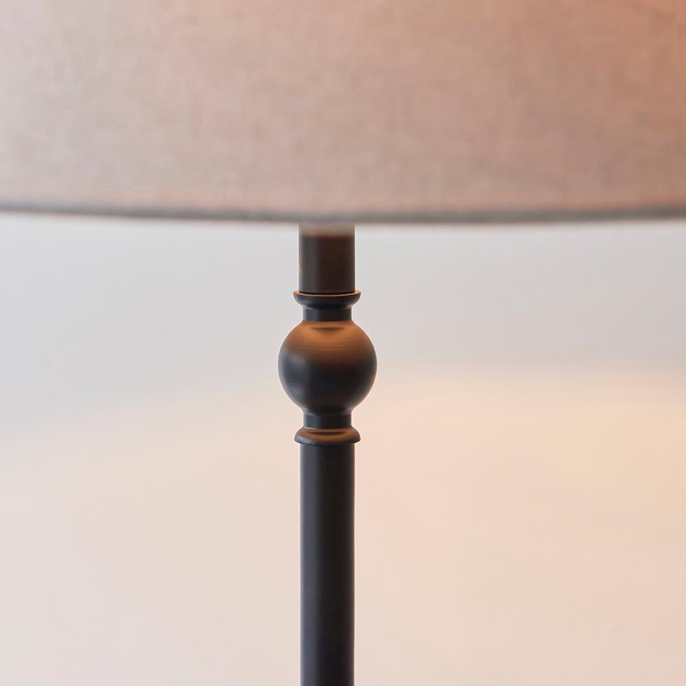 Lahaina Fabric Floor Lamp In Black