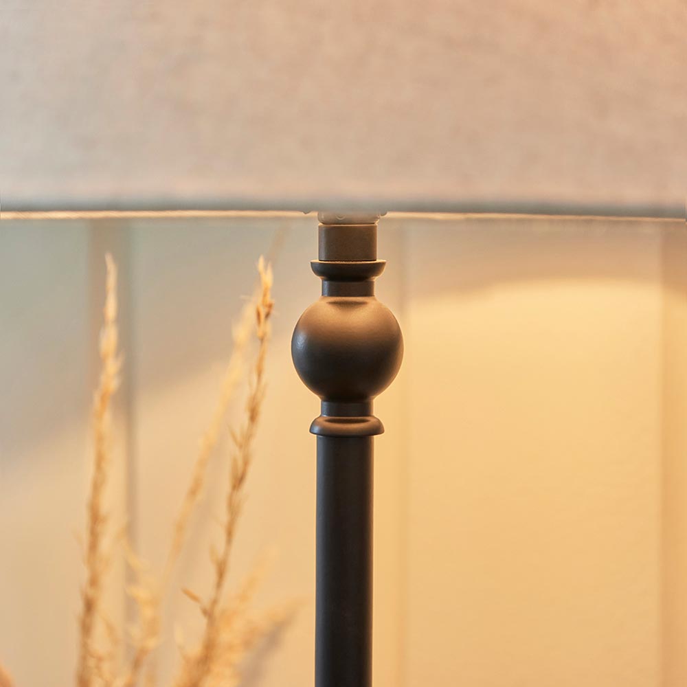 Lahaina Fabric Table Lamp In Black