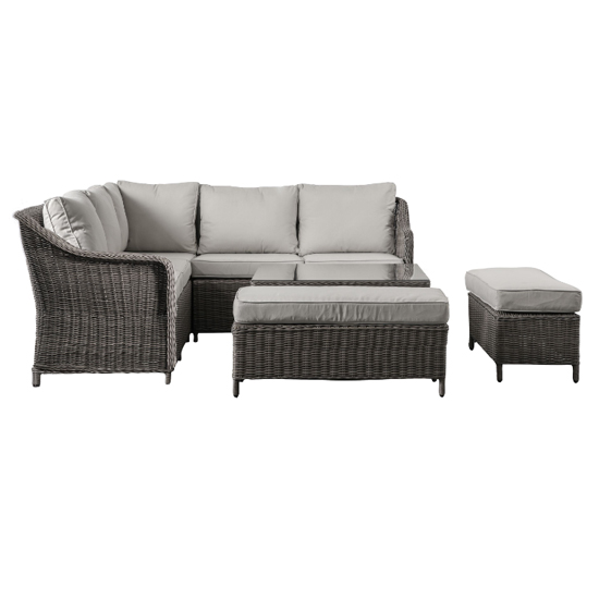 Laie Sofa Set With Square Rising Dining Table In Grey_3
