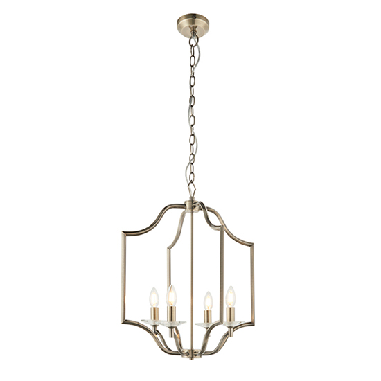 Read more about Lainey 4 lights ceiling pendant light in antique brass