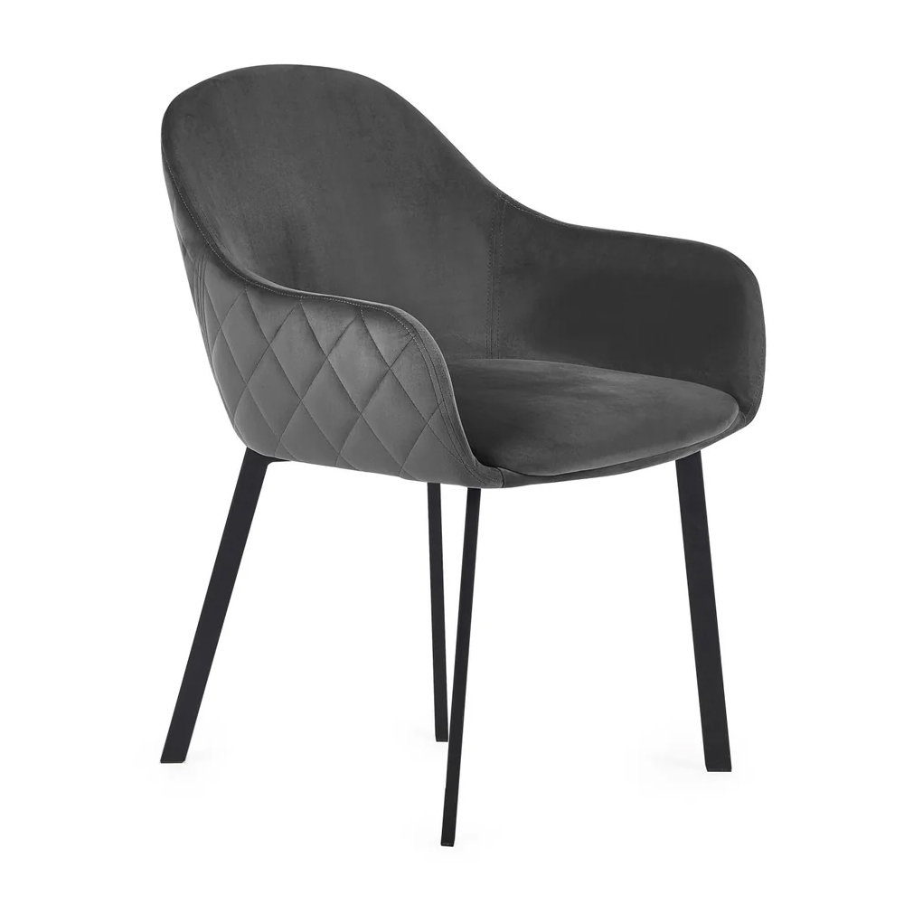Lajas Grey Velvet Dining Chairs - Pair