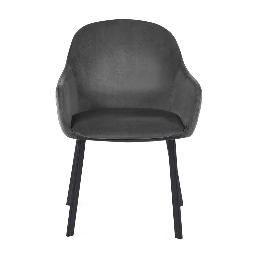 Lajas Grey Velvet Dining Chairs - Pair