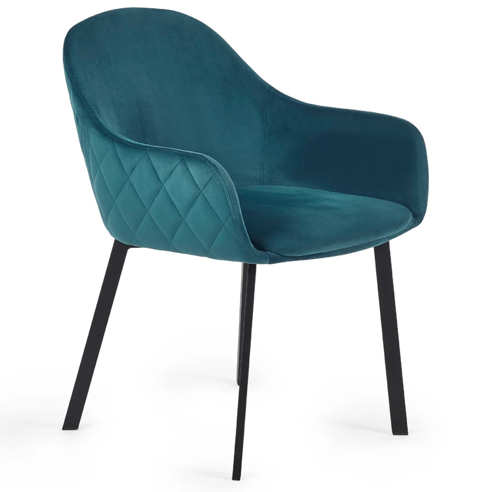 Lajas Teal Velvet Dining Chairs - Pair