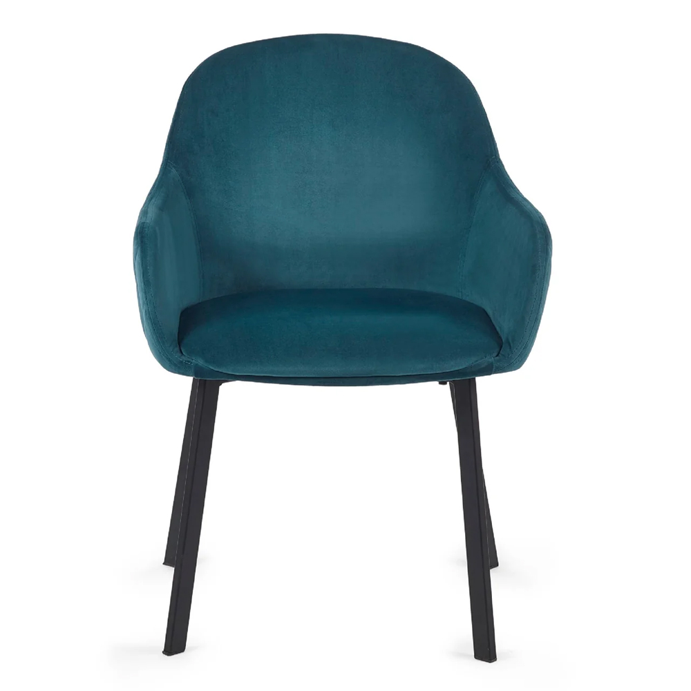 Lajas Teal Velvet Dining Chairs - Pair