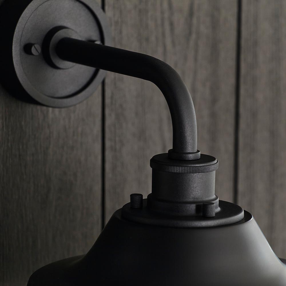 Lakeland Metal Wall Light In Matt Black